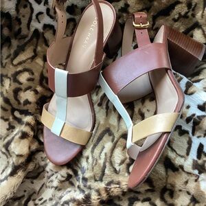 Cole Haan Women's Tan and Cream Heels